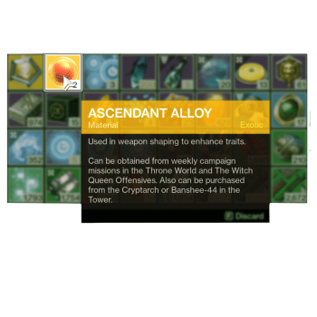Ascendant Alloy farm boost