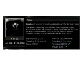 Fence Loyalty boost in Escape from Tarkov