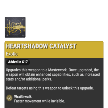 Heartshadow Catalyst boost