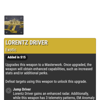 Lorentz Driver Catalyst boost