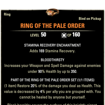 Ring of the Pale Order boost
