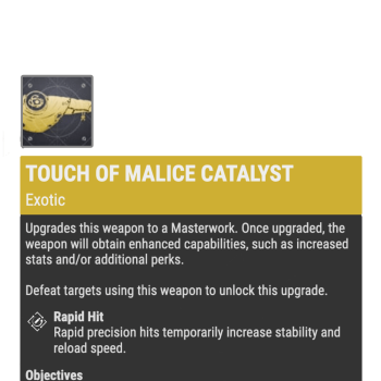 Touch of Malice Catalyst boost