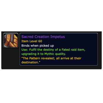 buy Sacred Creation Impetus boost