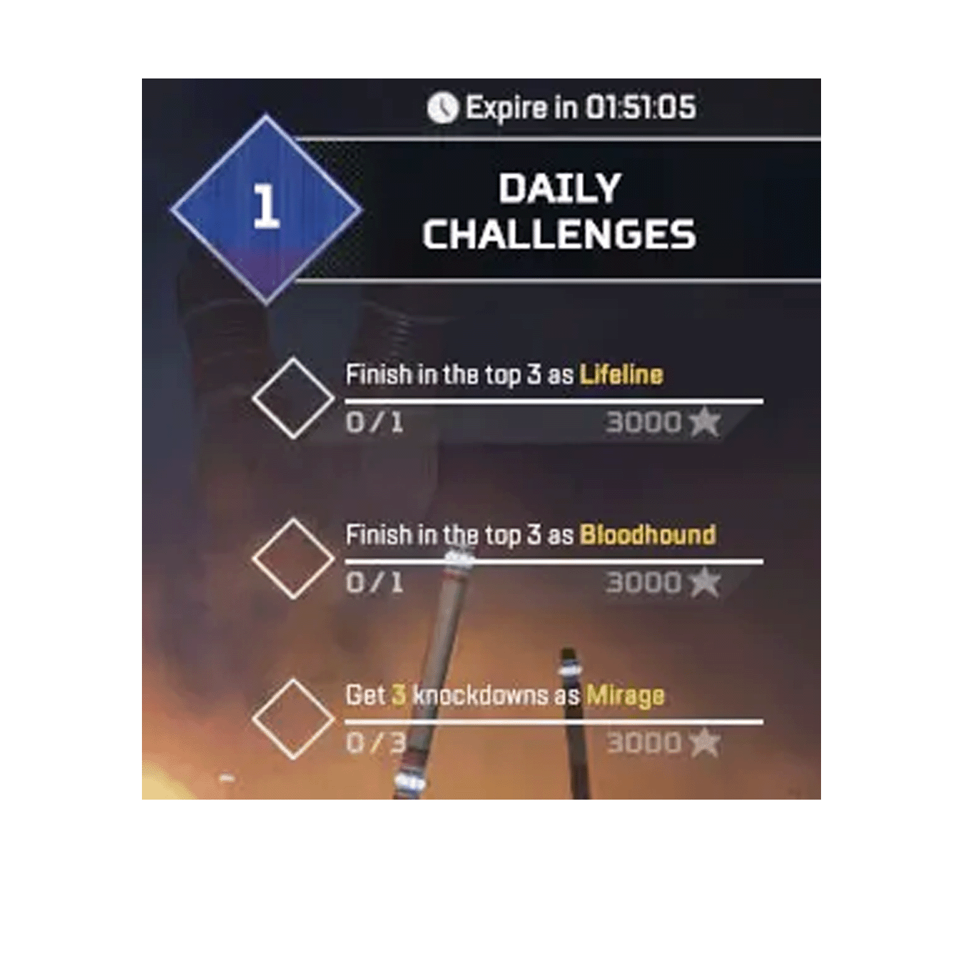 Daily Challenges boost in Apex Legends
